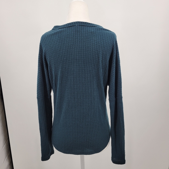 Francesca's ALYA Green Knit Tie Front Top, Size XS - Picture 5 of 12